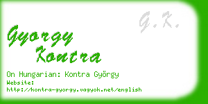 gyorgy kontra business card